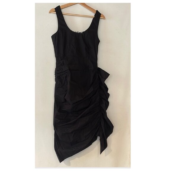 NEW $455 RHODE ELSIE RUCHED BLACK PARTY DRESS #2 SIZE 4 - Picture 2 of 10
